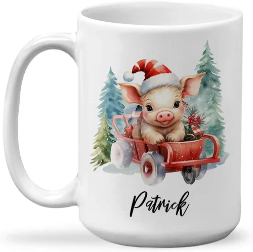 Vista 9 de Taza de regalo de invierno personalizada, taza de café con nombre personalizado con diseño de oso polar, taza de oso polar personalizada, regalo
