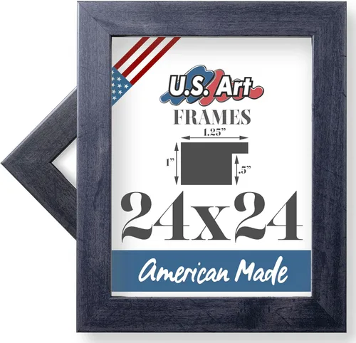 Vista 89 de Marco de fotos de 4 x 6 pulgadas, acabado envuelto suave, plano de 1.25 pulgadas de ancho, bronce oscuro envejecido, 100% madera americana compuesta