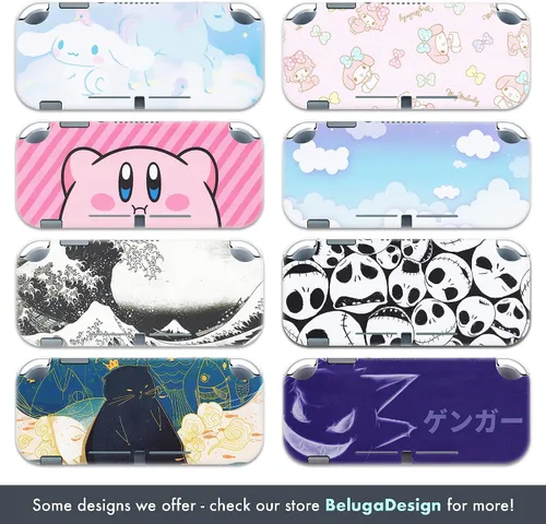 Vista 6 de BelugaDesign Ghost Switch Skin Halloween Spooky Cute Anime Cartoon Pastel Sticker Wrap Vinyl Decal Kawaii Gothic Kids Girls Japanese l Compatible