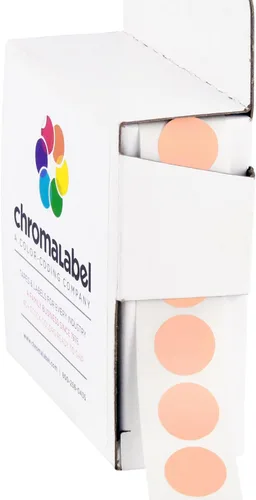 Vista 26 de ChromaLabel Kit de puntos verdes y rojos con código de color permanente de 1/2 pulgada, 2 cajas, 1000/caja