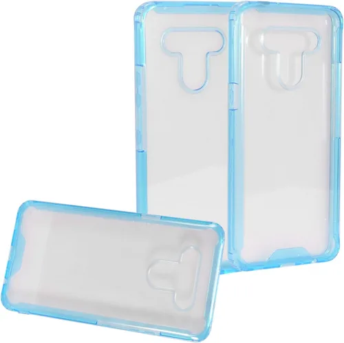 Vista 4 de Para LG K51, LG Reflect (LM-K500) - Funda híbrida de TPU - AC4 Azul
