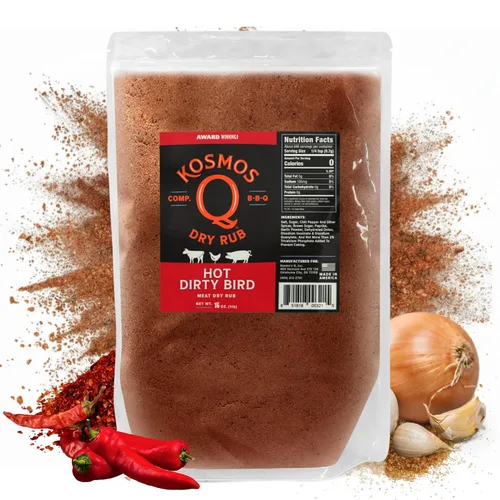 Vista 19 de Kosmos Q Funda de vaca Hot BBQ Rub, regalo del día del padre, condimento picante de bistec y pechuga con chile, ajo, cebolla, pimentón y humo