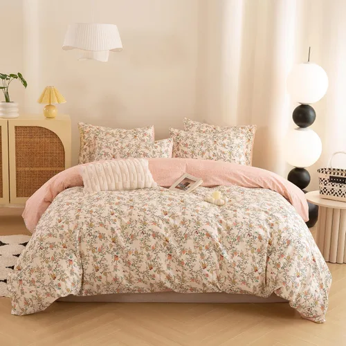 Vista 25 de ECOCOTT Juego de funda de edredón floral tamaño Queen, 100% algodón lavado, sensación de lino, 3 piezas, funda de edredón vintage con cierre