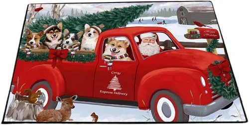Vista 28 de Doggie of the Day Corgi Dogs Floor Mat - 4th of July Independence Day - Best Dog Doormat - Protector Decor - Unique Portrait Art - Premium Quality