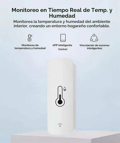 Vista 4 de Monitor de temperatura de humedad WiFi: termómetro higrómetro inteligente para monitor remoto y alerta, termómetro interior de alta precisión