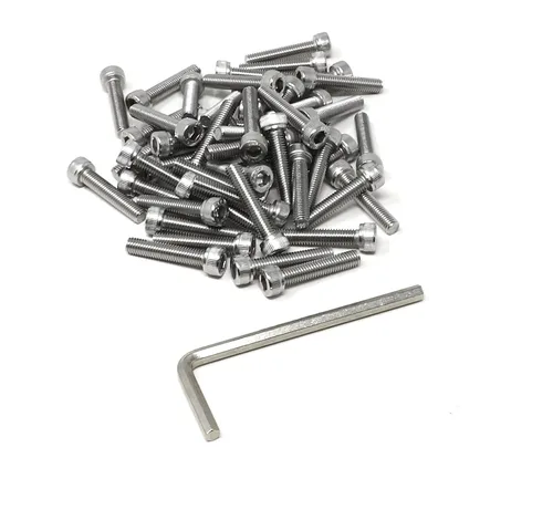 Vista 136 de iexcell Kit de tornillos de cabeza hexagonal de acero inoxidable 304, 100 unidades M2 x 0.157 in, paso de rosca de 0.016 in