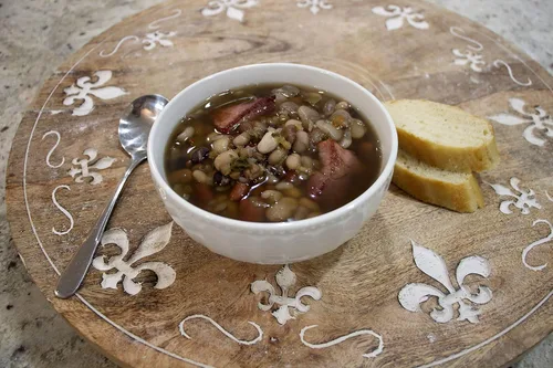 Vista 3 de Ragin Cajun - Sopa de diez frijoles sazonados con verduras y condimentos, 0.27 onzas de proteína, sin gluten, 16 onzas (paquete de 12)