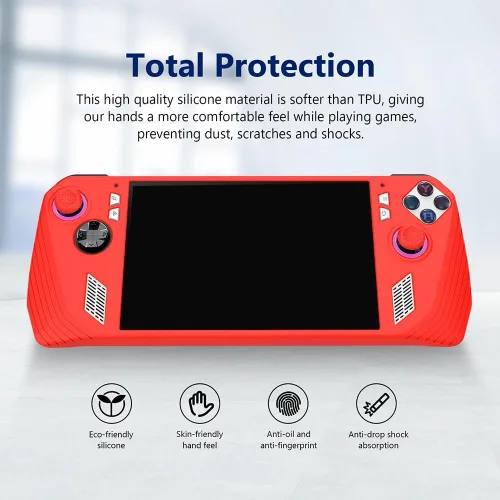 Vista 5 de Funda de silicona para Rog Ally, funda protectora para Rog Ally Gaming de mano, funda protectora completa para ASUS Rog Ally Gaming Protector