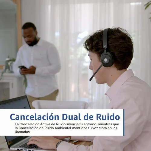 Vista 3 de Cyber Acoustics Auriculares Bluetooth HS-2000BT, ANC, ENC Cancelación