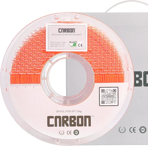 Vista 11 de Filamento para impresora 3D PLA+ de grado alimenticio certificado – CARBON by Comfy Materials – Probado en laboratorio, compatible con la FDA, apto
