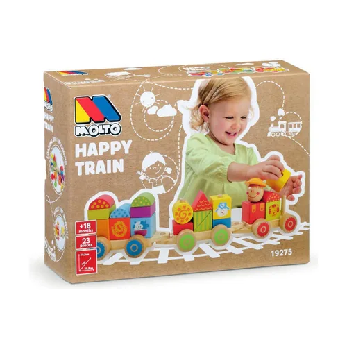 Vista 2 de Juguete de bebé Moltó Happy Train 23 Piezas