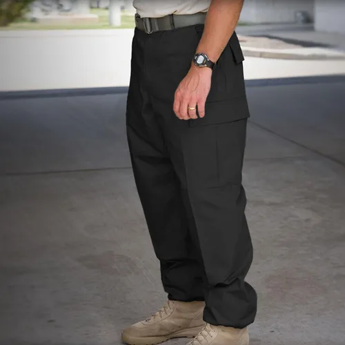 Vista 5 de Propper Pantalones de uniforme militar BDU con cremallera y bolsillos cargo para hombre Negro
