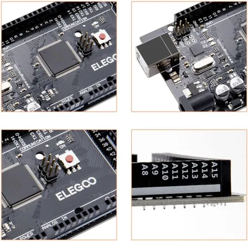 Vista 6 de ELEGOO MEGA R3 Placa ATmega 2560 + cable USB compatible con Arduino IDE Proyectos Cumplimiento RoHS