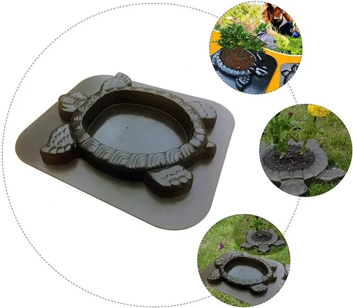 Vista 8 de Cabilock Molde de piedra escalonada con forma de tortuga, molde de pavimento de tortuga, molde de pavimento de cemento para hormigón para decoración