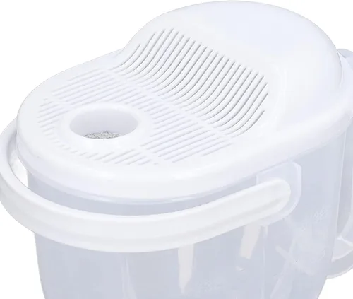 Vista 7 de Cucharón para lavadora de arroz con agua, cuenco de lavado de granos con escurridor, lavado a mano, tamiz de arroz, colador de frutas y verduras