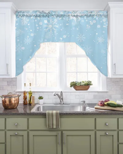Vista 22 de Cortinas de Gnomos de San Valentín con Cenefa para Cocina, Cortinas con Bolsillo para Barra para Dormitorio, Sala de Estar, Baño, Cafetería, Negro