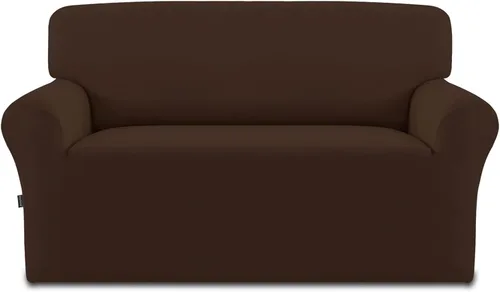 Vista 14 de Easy-Going Funda Elástica de Vellón Extensible para Sofá con Spandex Antideslizante, Protector de Muebles Suave y Lavable sin Brazos con Parte Negro