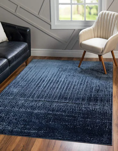 Vista 14 de Unique Loom Del Mar Collection Alfombra de Área - Jennifer (5' 1" x 8' Rectángulo, Gris/Negro)