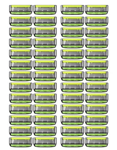 Vista 9 de Dorco Pace 6 Pro - Sistema de maquinilla de afeitar de seis cuchillas con recortadora - Paquete de 10 (1 mango + 10 cartuchos)