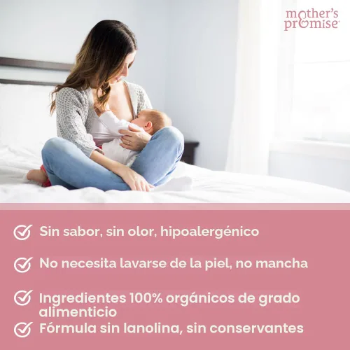 Vista 2 de Manteca de pezón orgánica para madres lactantes Crema de pezón sin lanolina, segura para madres y bebés lactantes No es necesario lavar