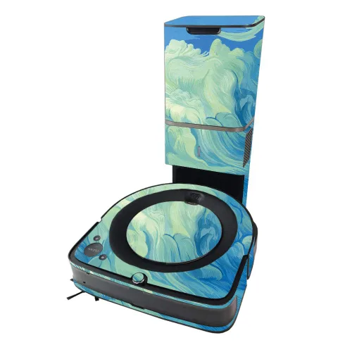 Vista 6 de MIGHTY SKINS MightySkins Skin compatible con iRobot Roomba s9+ Vacuum - Angry Ripple Cubierta de vinilo duradera y única Fácil de aplicar