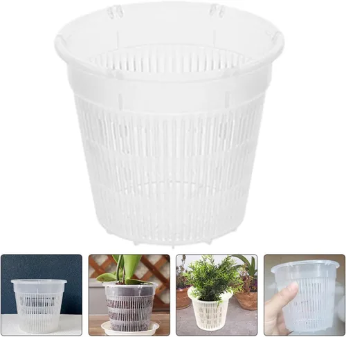 Vista 8 de 3 Pcs Plastic Orchid Pots with Drainage, Breathable Root Control Xmas
