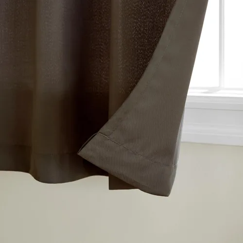 Vista 100 de TOWN & COUNTRY BASICS Cabana Cortinas Sólidas de Peso Pesado para Interiores y Exteriores, Opacidad de Filtrado de Luz con Parte Superior de Ojales