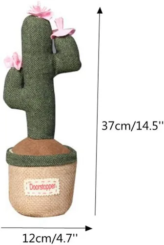 Vista 2 de Tope de puerta decorativo de animales de tela bonita, topes interiores con peso de cactus, tope de puerta de tela compacta, regalos para mamá, tapón