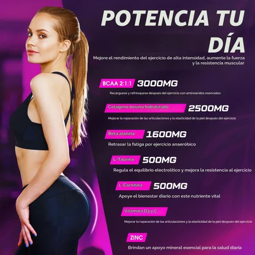 Vista 5 de Creatina para mujeres, 6000 mg de creatina monohidrato gomitas con colágeno