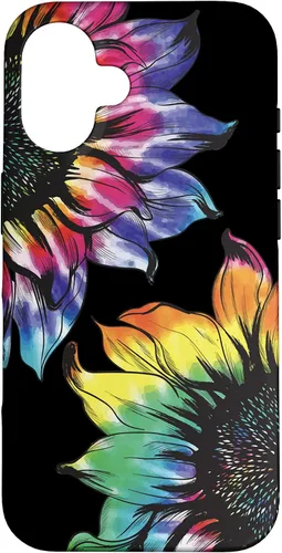 Vista 32 de Tie Dye Sunflower Phone Case Fun Colorful Retro Hippie Gift Case for iPhone 17