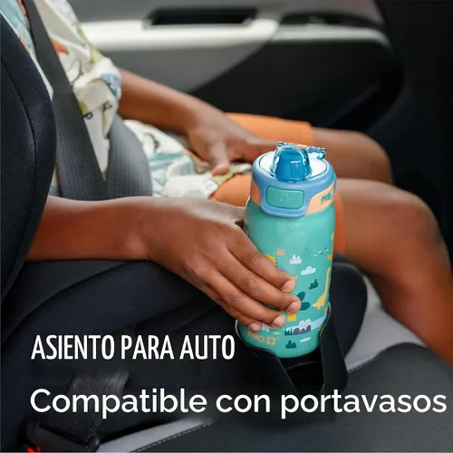 Vista 6 de Ello Pop & Fill Botella de agua de acero inoxidable para niños de 12 onzas con tapa de llenado rápido Botella libre de BPA con aislamiento al