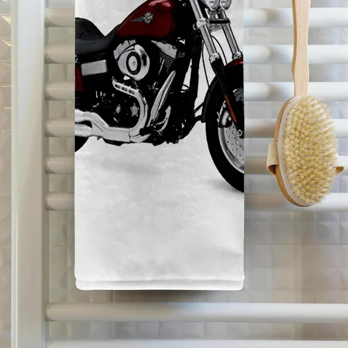 Vista 2 de 3D Rose TWL_4662_1 Toalla Picturing Harley Davidson® Motocicleta Dyna Fxd Toalla