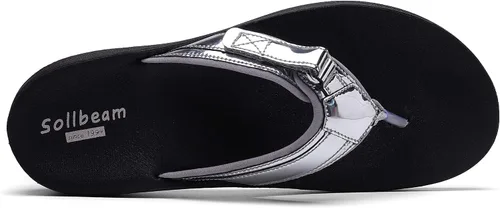 Vista 4 de SOLLBEAM Sandalias ortopédicas originales para mujer, estilo tanga con soporte de arco