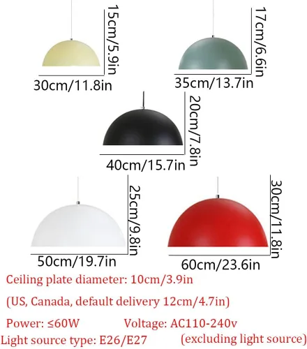 Vista 5 de Lámparas de cúpula industrial, semicirculares, curvadas, de metal mate, lámpara colgante vintage rústica, accesorios de iluminación para granja