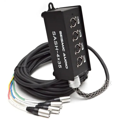 Vista 7 de Seismic Audio - SASH-4x20 - Cable XLR de 4 canales Enviar Sub Snake - 20 pies