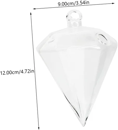 Vista 2 de ibasenice 2pcs Hanging Glass Vase Hydroponic Planter for Indoor Garden Decor Elegant Transparent Hanging for Balcony Home Decoration Creative