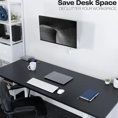 Vista 4 de VIVO Soporte de pared de contrapeso para monitor único para pantallas de 32 pulgadas de hasta 19.8 libras, movimiento completo, VESA máximo 100x100