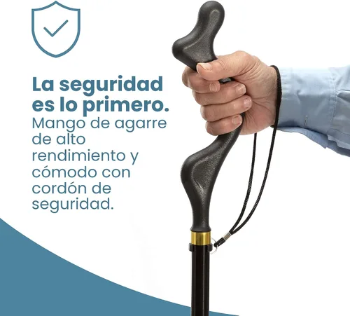 Vista 6 de Bastón para caminar para hombres y mujeres - Bastón especial de equilibrio con 10 alturas ajustables - Autoportante, plegable, portátil, plegable