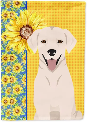Vista 125 de Caroline's Treasures WDK5313GF Bandera de jardín con diseño de girasoles de verano, color negro y tostado, Airedale Terrier para buzón, bandera