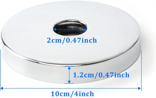 Vista 2 de Placa de cubierta de fontanería de gran tamaño con brida de brazo de ducha de 4 pulgadas, placa universal de repuesto extra grande para cubrir