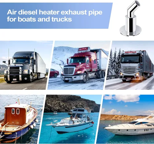 Vista 3 de Piel de escape de acero inoxidable 316 a través del casco, 10 piezas, montaje de accesorios de tubo de tubo de 0.866 in/8.66 pulgadas
