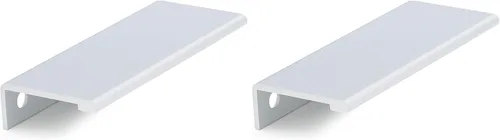 Vista 5 de Richelieu Hardware BP98982510 Lincoln Collection 1 pulgada (25 mm) de centro a centro Manija de tirador de borde de gabinete y cajón de aluminio
