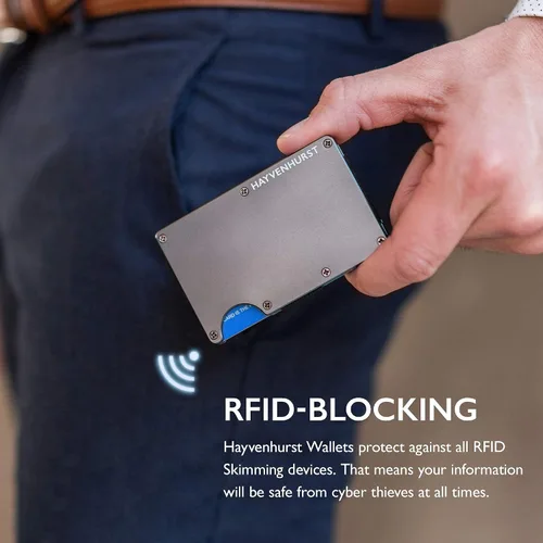 Vista 6 de Billetera de metal con clip para dinero Iron cartera Rfid