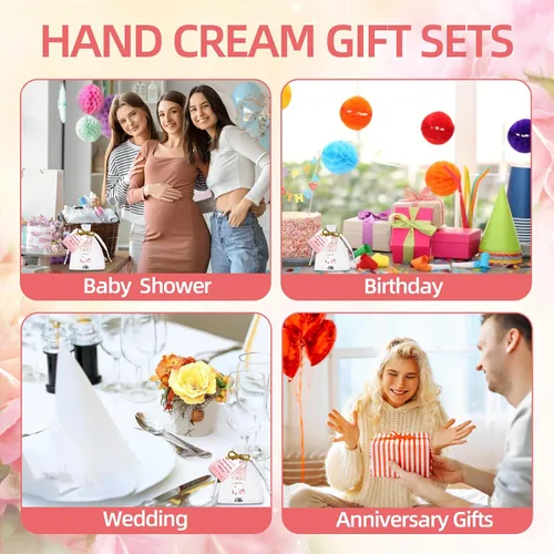 Vista 2 de Regalos multiusos para fiestas de baby shower, paquete de 40 juegos de crema de manos, regalos de boda y agradecimiento para invitados