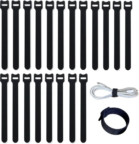 Vista 11 de 60 bridas mixtas para cables, 4 pulgadas + 6 pulgadas + 8 pulgadas, bridas de cable, correas de cable, organizador de cables, ajustable, resistente