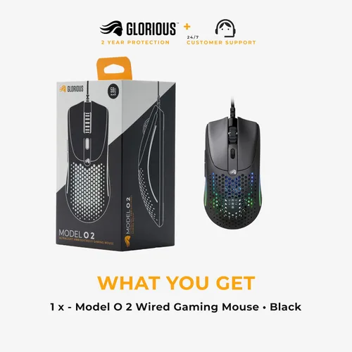 Vista 8 de GLORIOUS Model O V2 - Mouse ligero para juegos (cableadonegro) FPS con 26,000 DPI, sensor de 26K, 6 botones programables, accesorios
