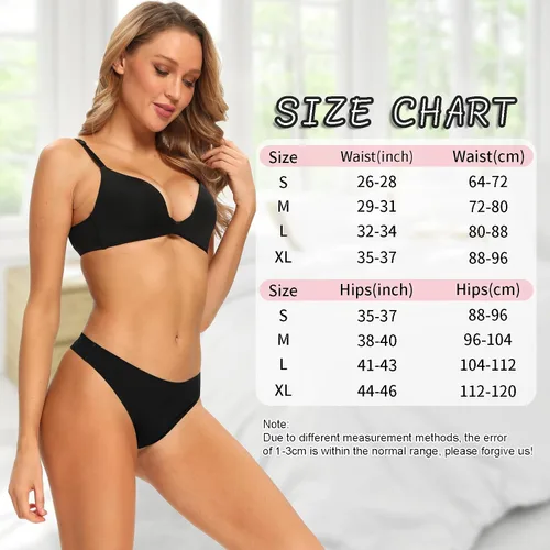 Vista 6 de Tangas sin costuras para mujer, bragas invisibles, ropa interior cómoda y transpirable sin costuras