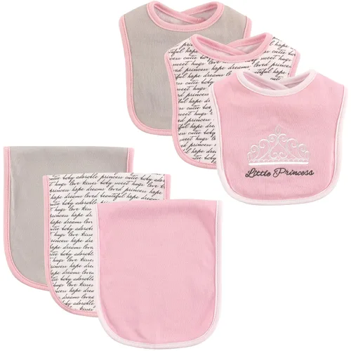 Vista 2 de Hudson Baby Conjunto de babero y paño para eructos unisex de algodón para bebé, avión, talla única