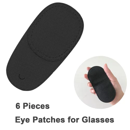 Vista 3 de Parche para ojos, 6 parches para ojos para adultos y niños, parche reutilizable para ojos perezosos, ambliopía, estrabismo y después de la cirugía