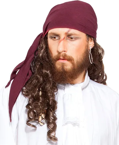Vista 11 de ThePirateDressing Pirate Medieval Renaissance Halloween Costume Linen Triangle Bandana